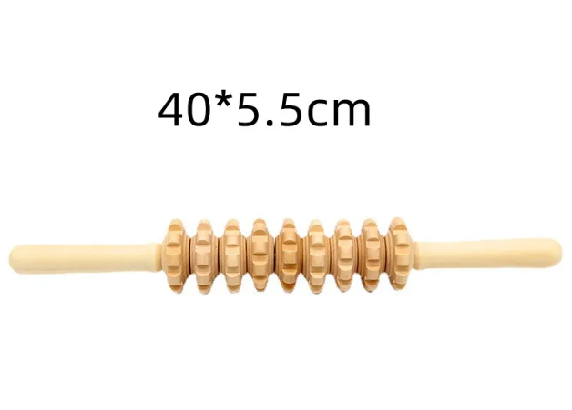 Set de Rouleaux de Massage Anti-Cellulite en Bois — Drainage & Détente