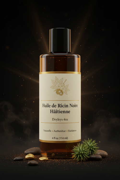 Affiche Huile de Ricin Noire Haïtienne Doyleys
