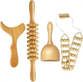 Set de Rouleaux de Massage Anti-Cellulite en Bois — Drainage & Détente