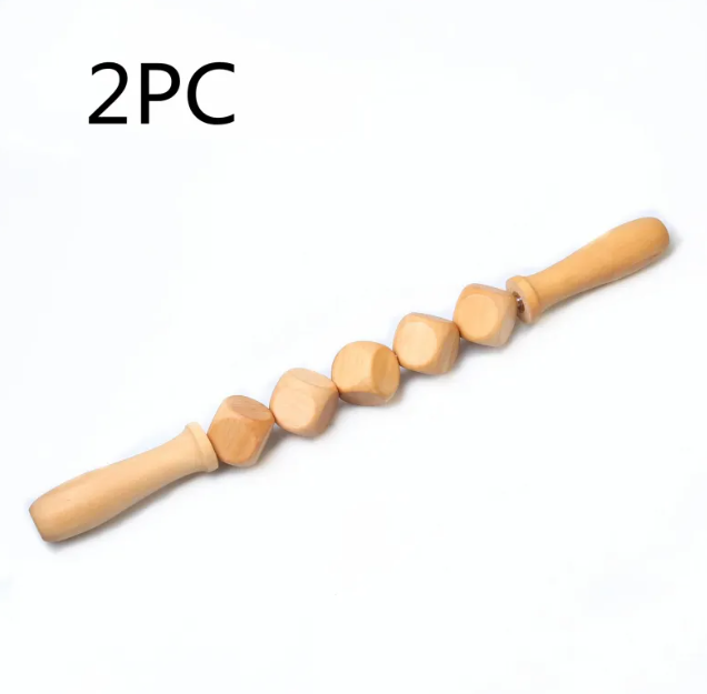 Set de Rouleaux de Massage Anti-Cellulite en Bois — Drainage & Détente