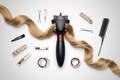 Outil de tressage avec accessoires cheveux